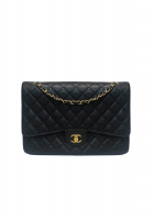 Chanel Jumbo Black Leather Bag
