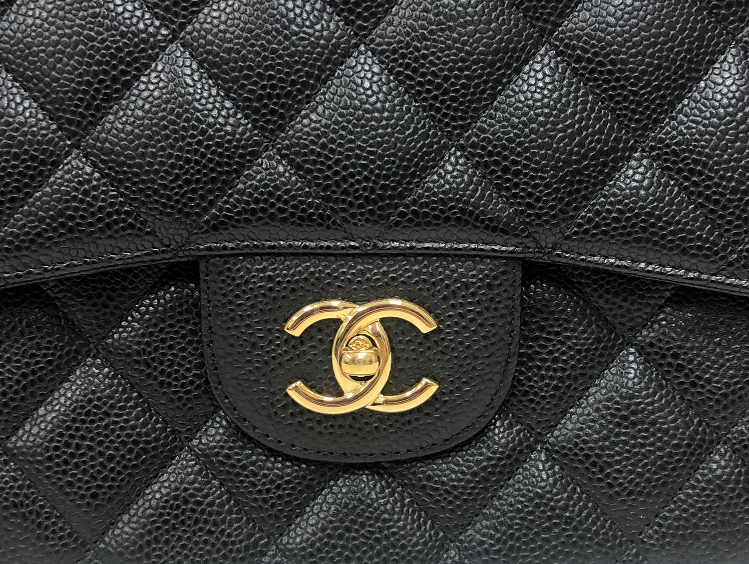 Chanel Jumbo Black Leather Bag