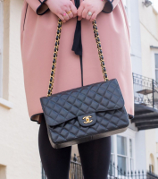 Chanel Jumbo Black Leather Bag