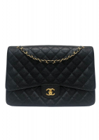 Chanel Jumbo Black Leather Bag