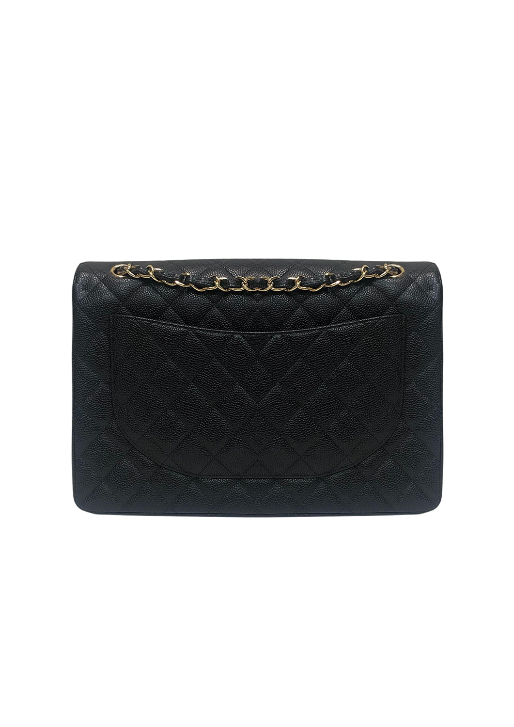 Chanel Jumbo Black Leather Bag
