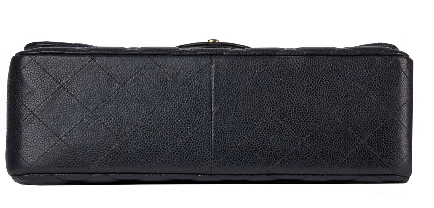 Chanel Jumbo Black Leather Bag