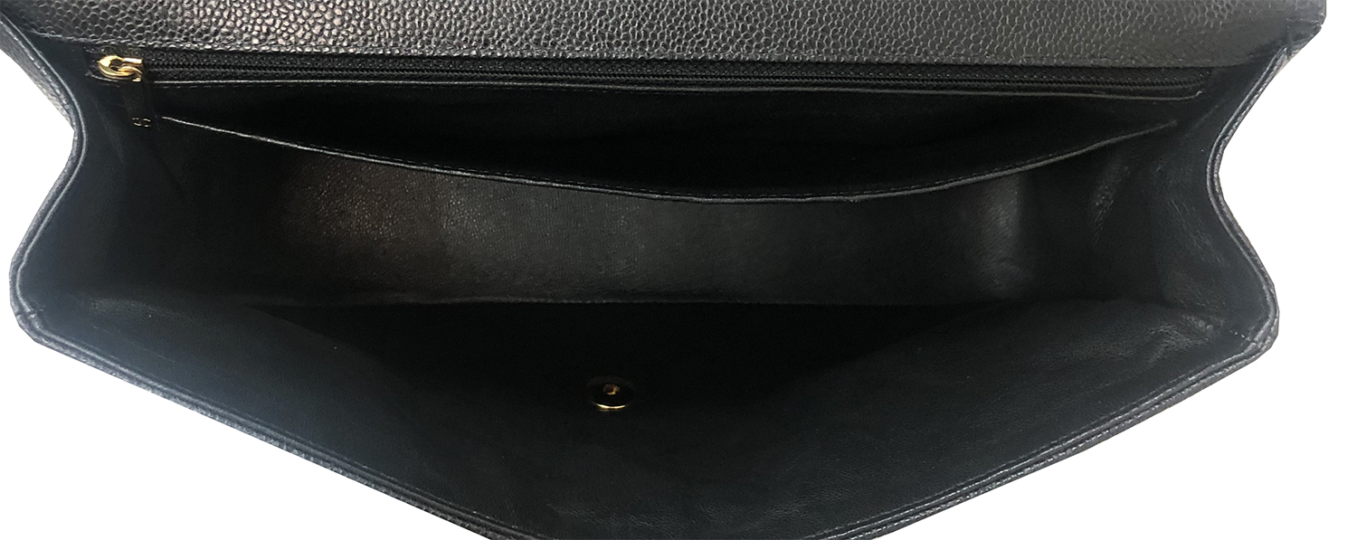 Chanel Jumbo Black Leather Bag