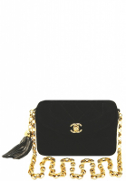 Chanel Black Velvet Handbag