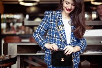 Chanel Black Velvet Handbag