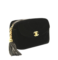 Chanel Black Velvet Handbag