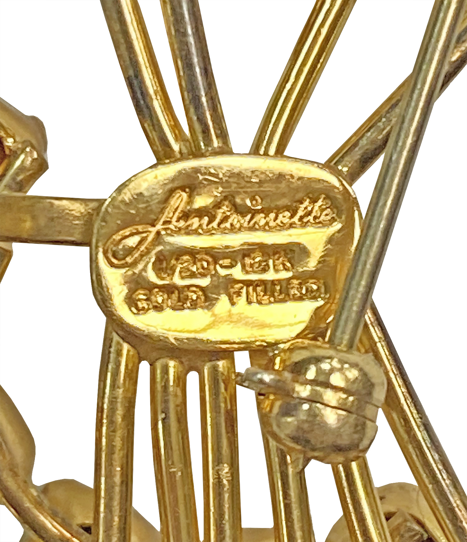 Antoinette Green Crystals Brooch