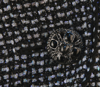 Chanel Dark Blue Tweed Jacket With Lurex