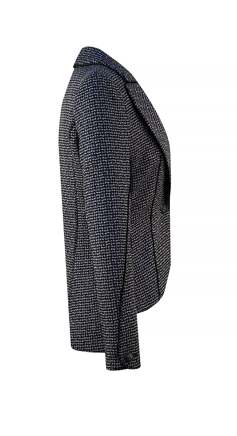 Chanel Dark Blue Tweed Jacket With Lurex