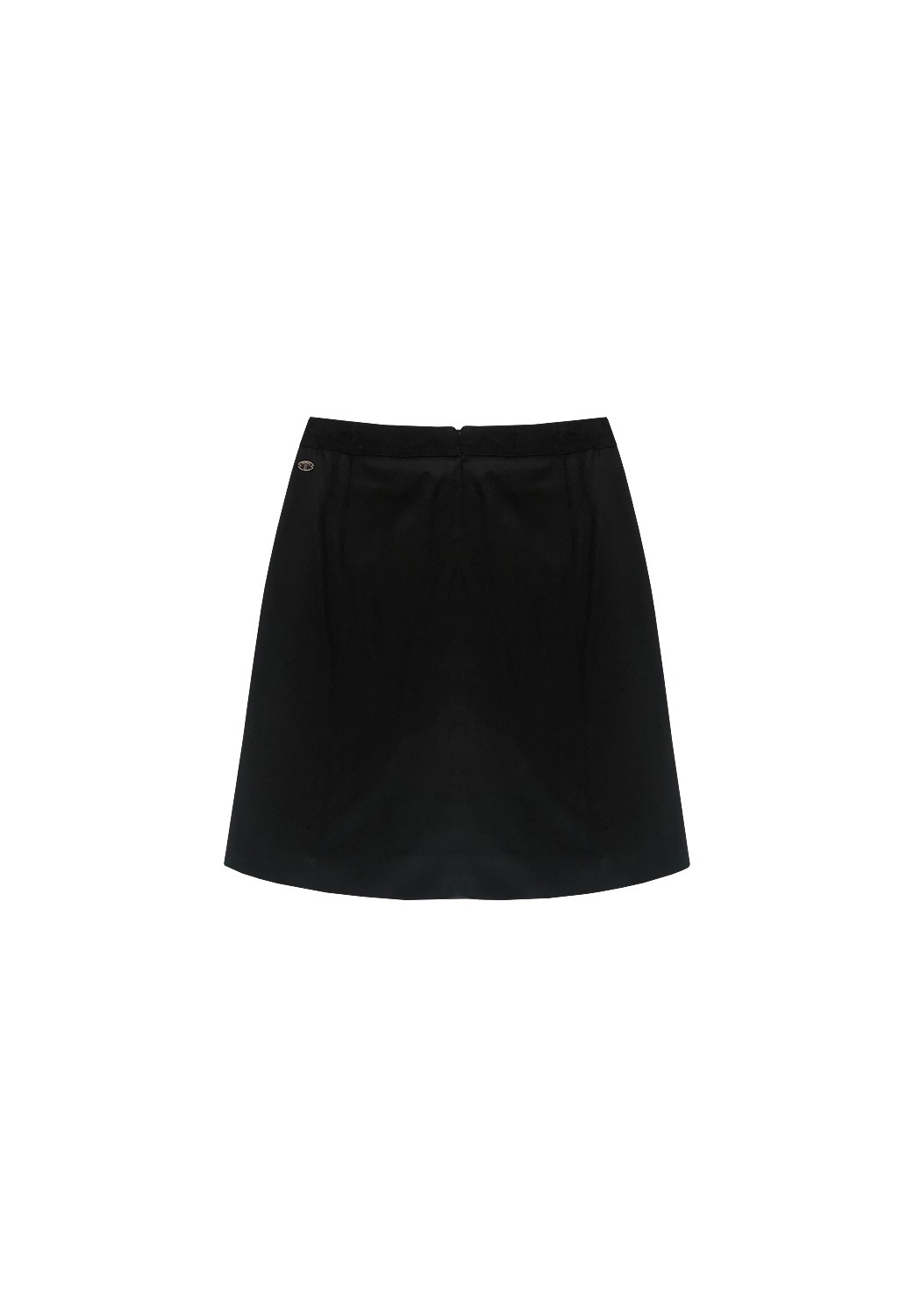 Chanel Black Silk Skirt
