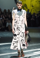 Prada Asymmetrical Polka Dot Vest