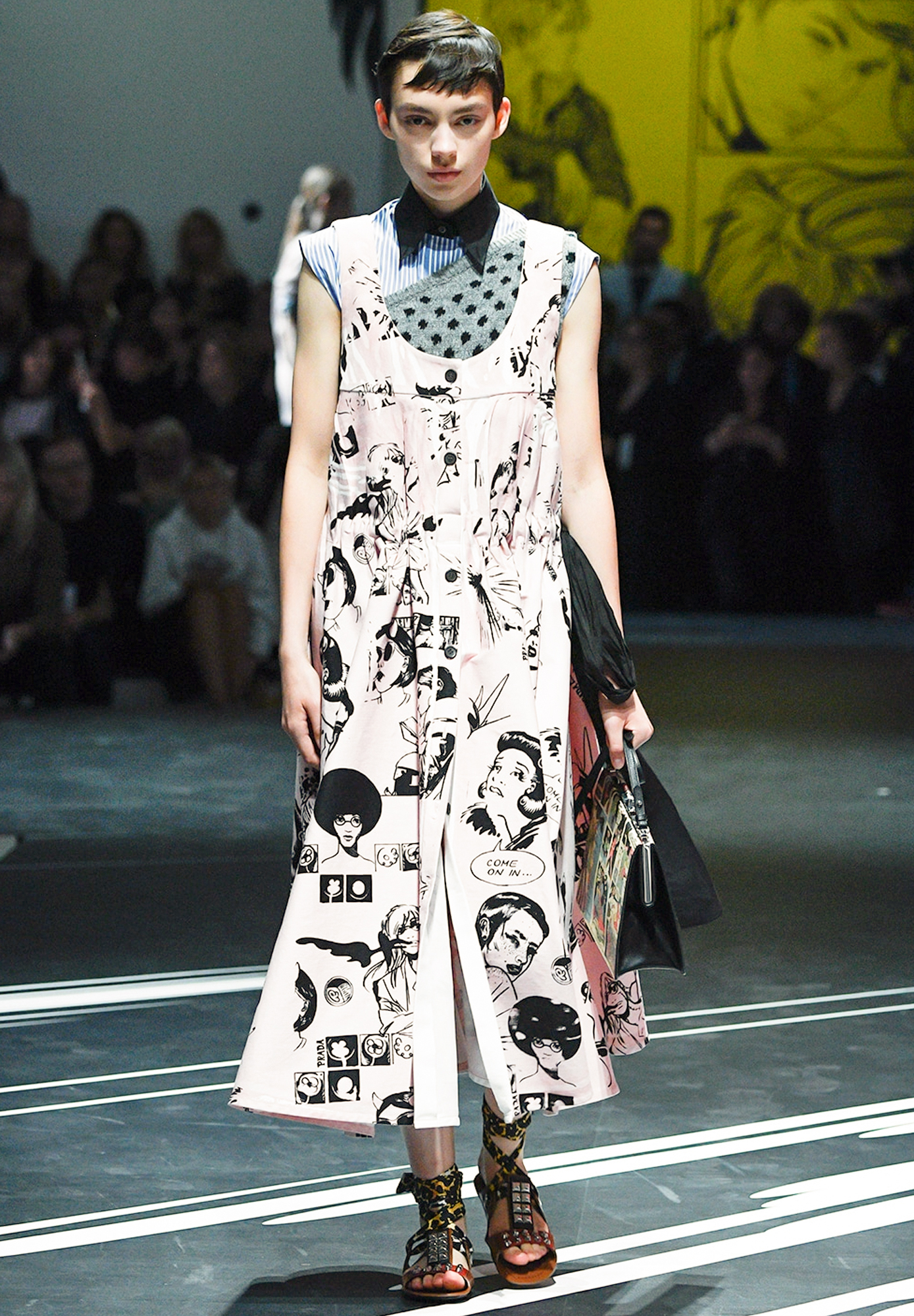 Prada Asymmetrical Polka Dot Vest