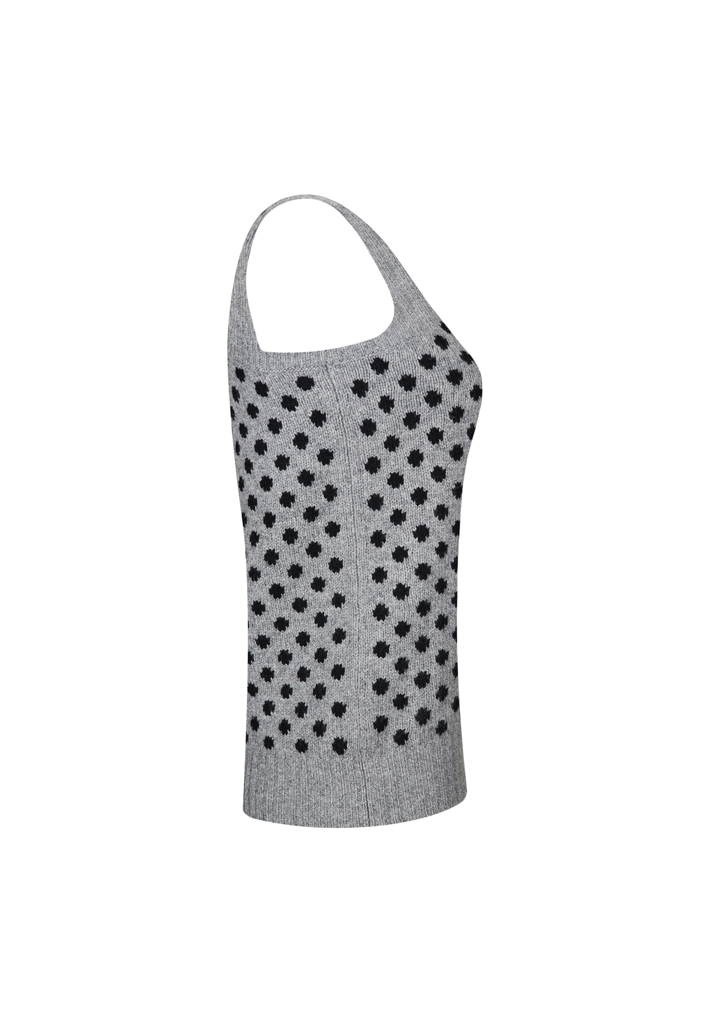 Prada Asymmetrical Polka Dot Vest