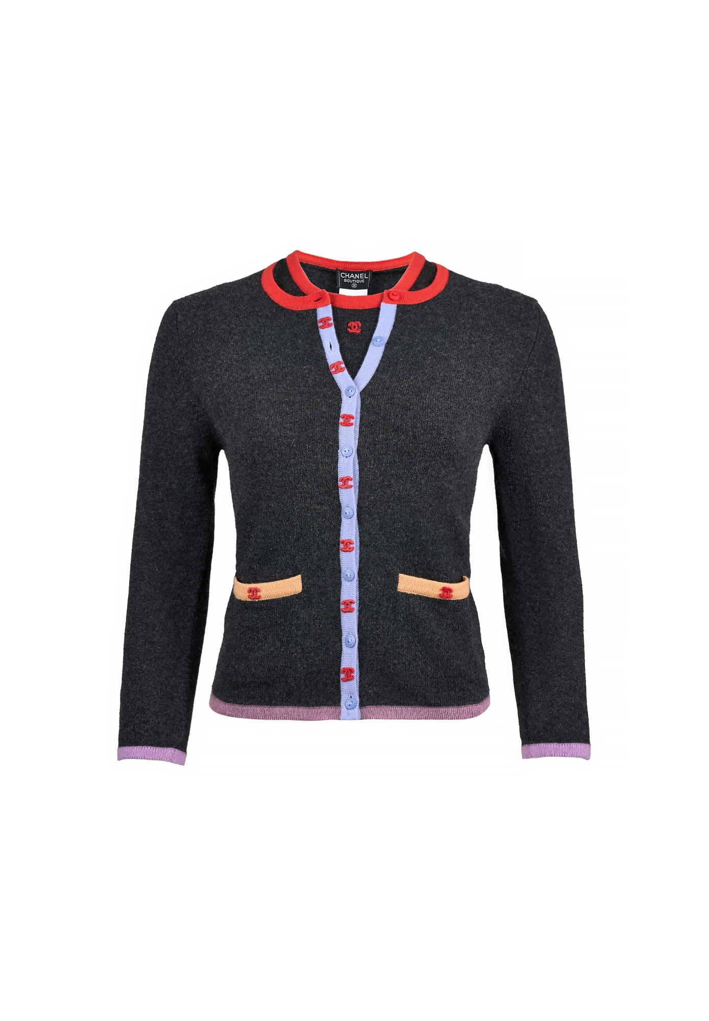 Chanel Cashmere Set With Contrast Trim