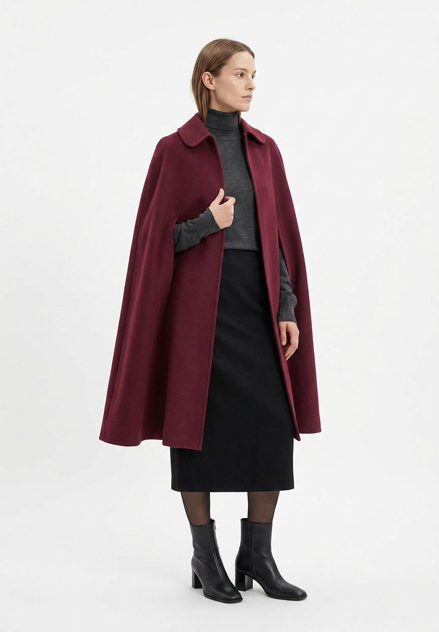 Yves Saint Laurent Burgundy Cape