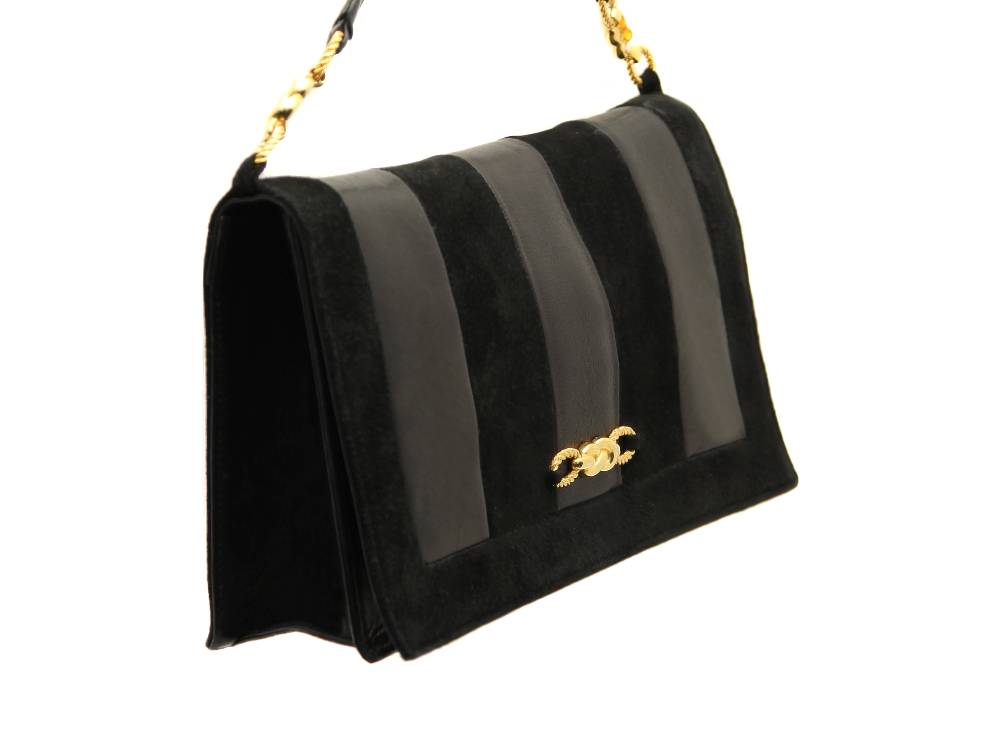 Ted Lapidus Leather and Suede Bag