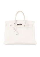 Hermès Birkin 40 White Clemence Bag