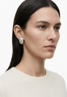 Courrèges Silver Clip-on Earrings