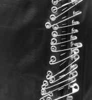 Pierre Balmain Black Leather Skirt