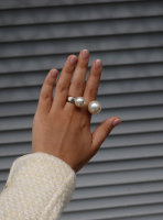 Chanel Golden Ring with Pearls
