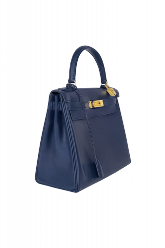 Сумка Hermès Kelly 28 Bleu Nuit Retourne Box