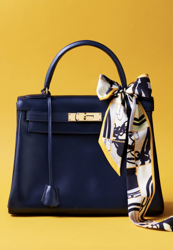 Сумка Hermès Kelly 28 Bleu Nuit Retourne Box