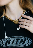 Chanel Chain Necklace With Logo Pendant