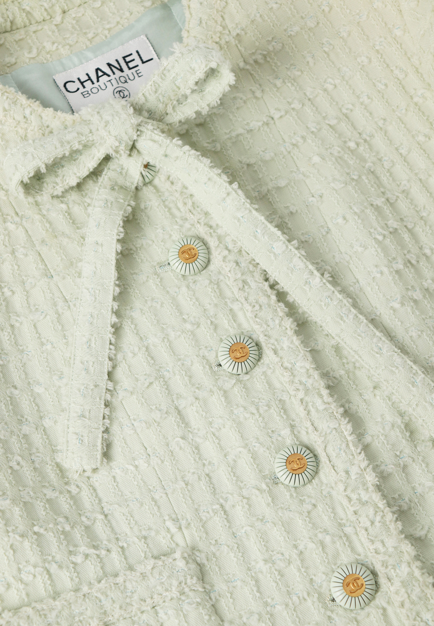 Chanel Tweed Jacket With A Bow