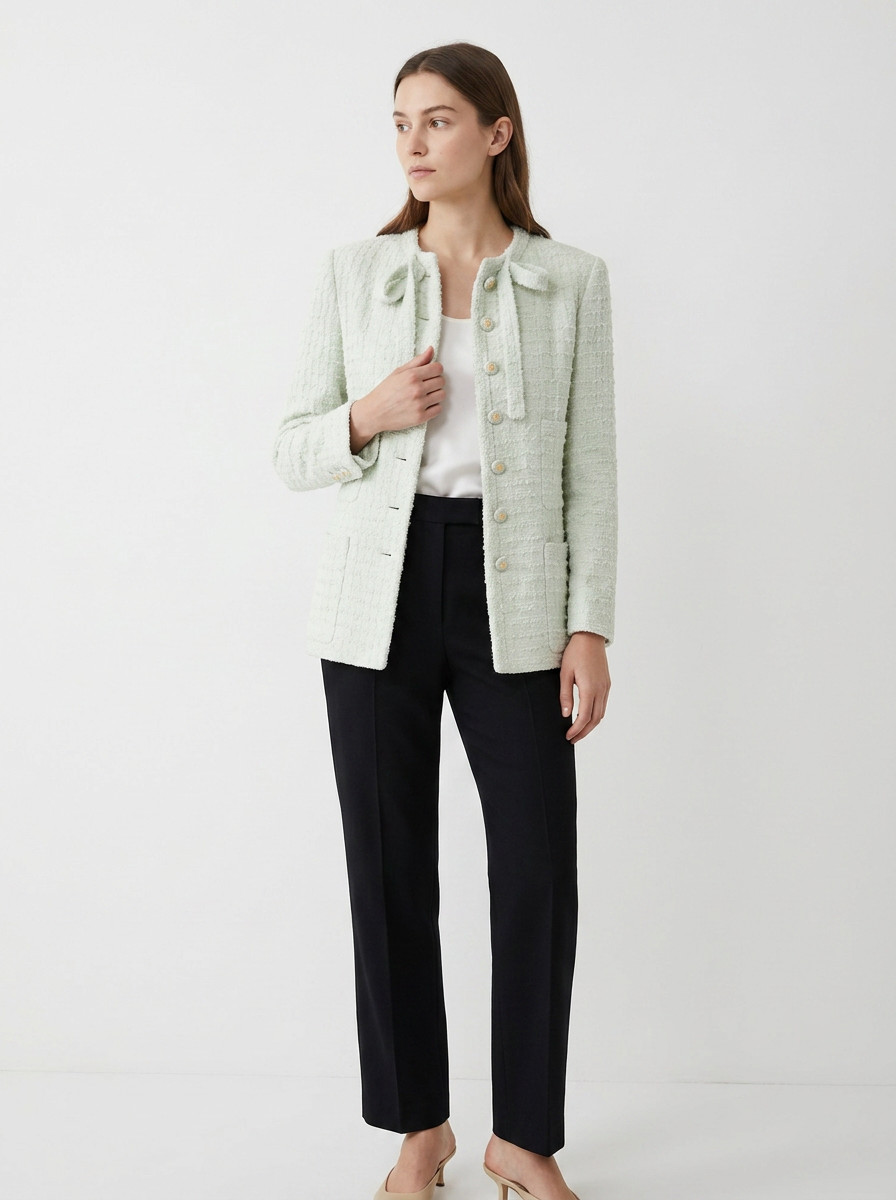 Chanel Tweed Jacket With A Bow