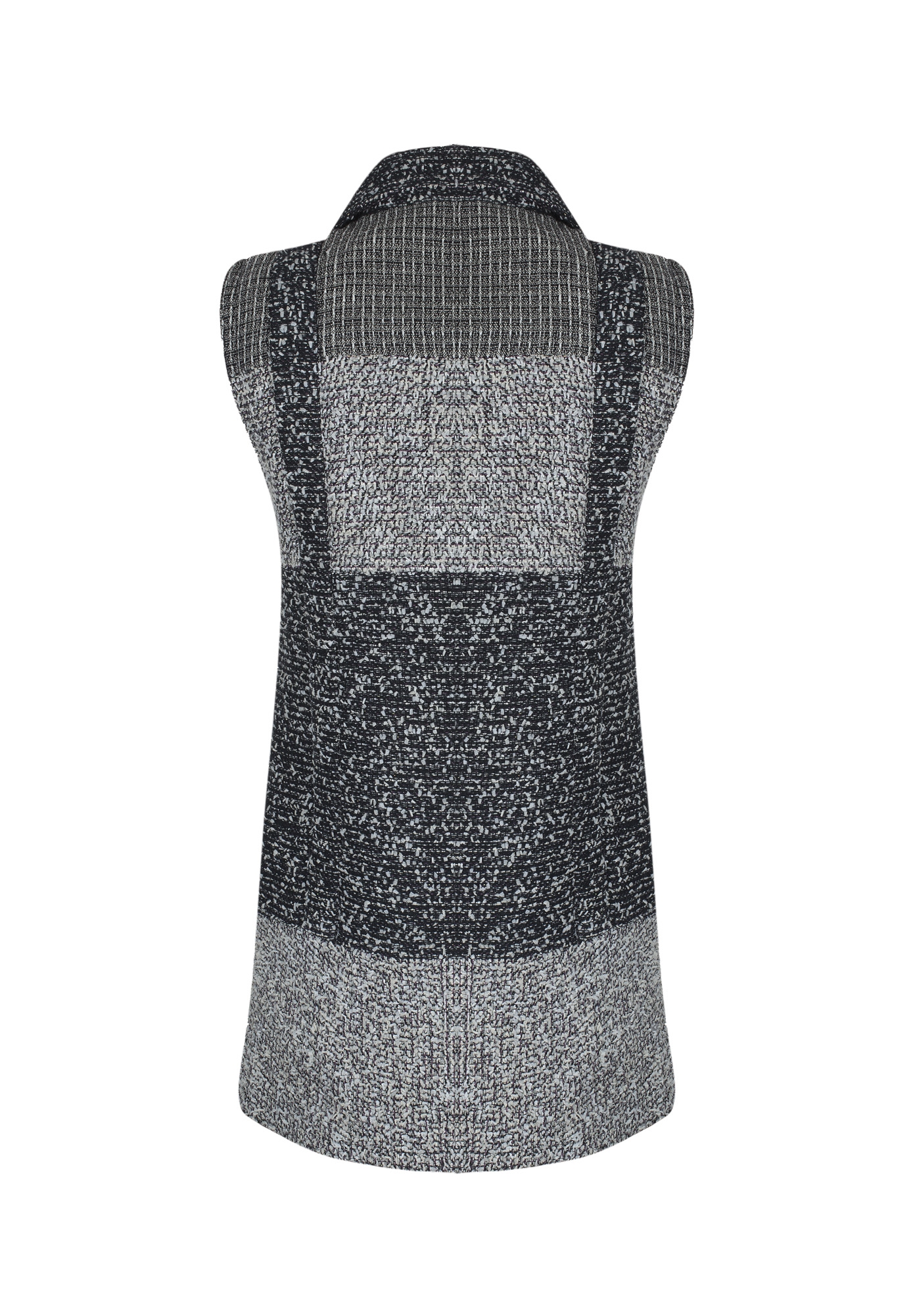 Chanel Gray Tweed Cape Vest
