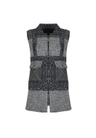 Chanel Gray Tweed Cape Vest
