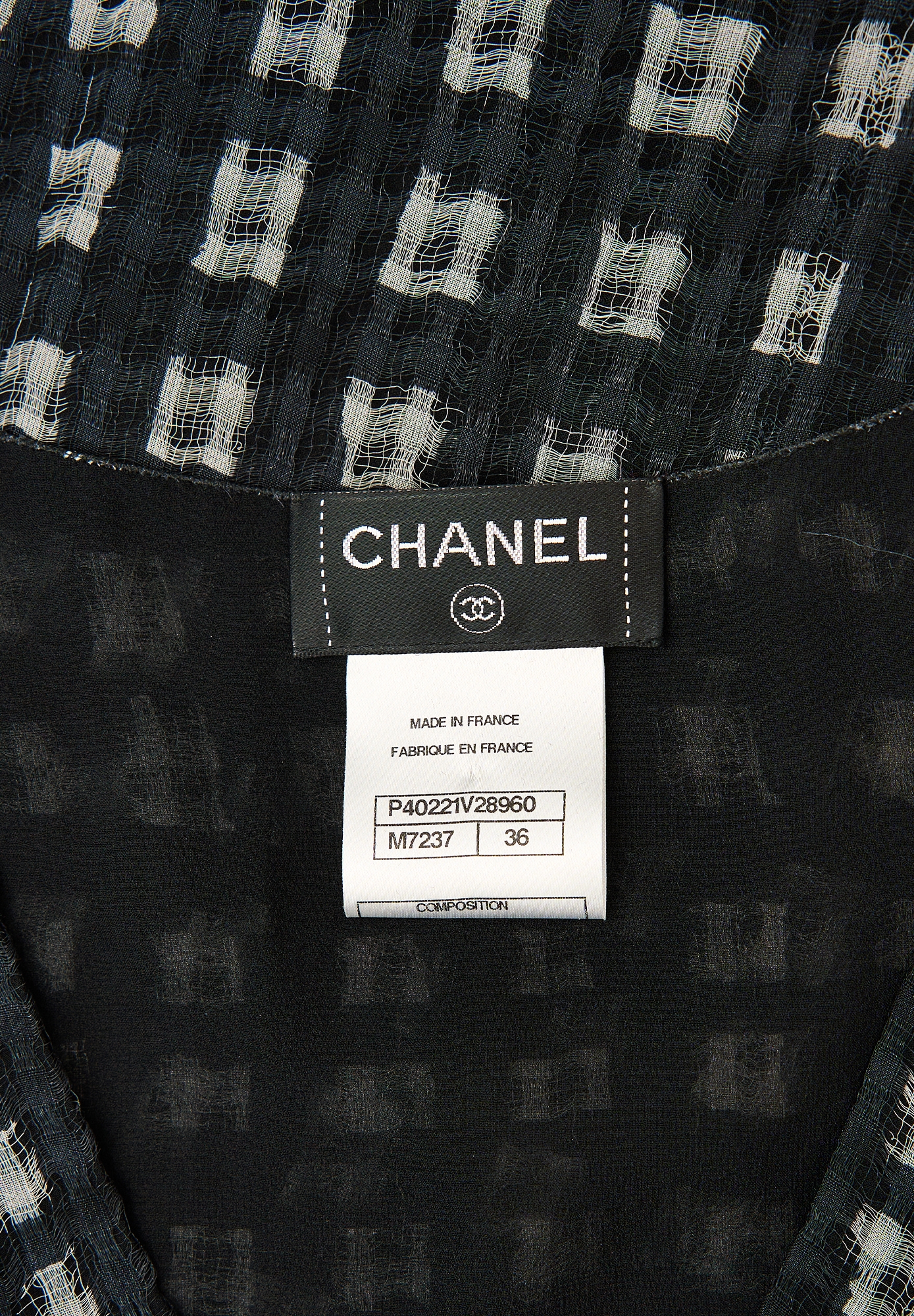Chanel Black Silk Top