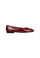 Chanel Burgundy Logo Ballet Flats