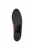 Chanel Burgundy Logo Ballet Flats