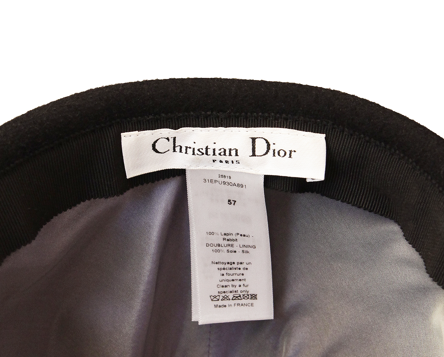 Christian Dior Lapin Cloche Hat