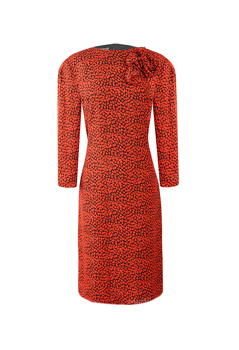 Louis Feraud Red Silk Dress