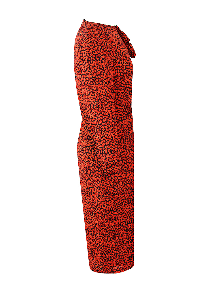 Louis Feraud Red Silk Dress