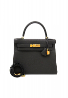 Hermès Kelly 28 Noir Togo Bag