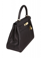 Hermès Kelly 28 Noir Togo Bag