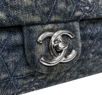 Chanel Denim Camellia Flap Bag