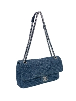 Chanel Denim Camellia Flap Bag