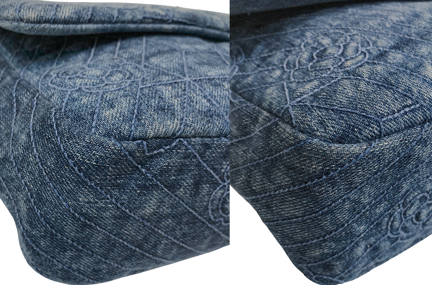 Chanel Denim Camellia Flap Bag