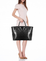 Bottega Veneta Black Crocodile Bag 