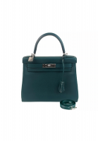 Hermès Kelly 28 Vert Cypress Chevre
