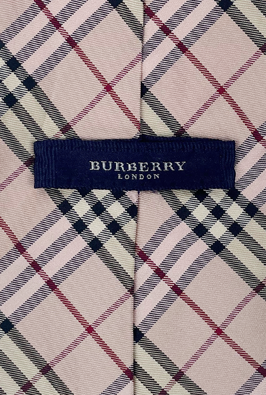 Burberry Pink Checkered Tie