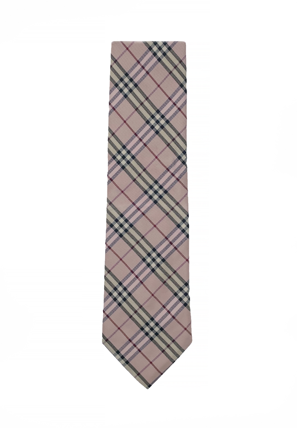 Burberry Pink Checkered Tie