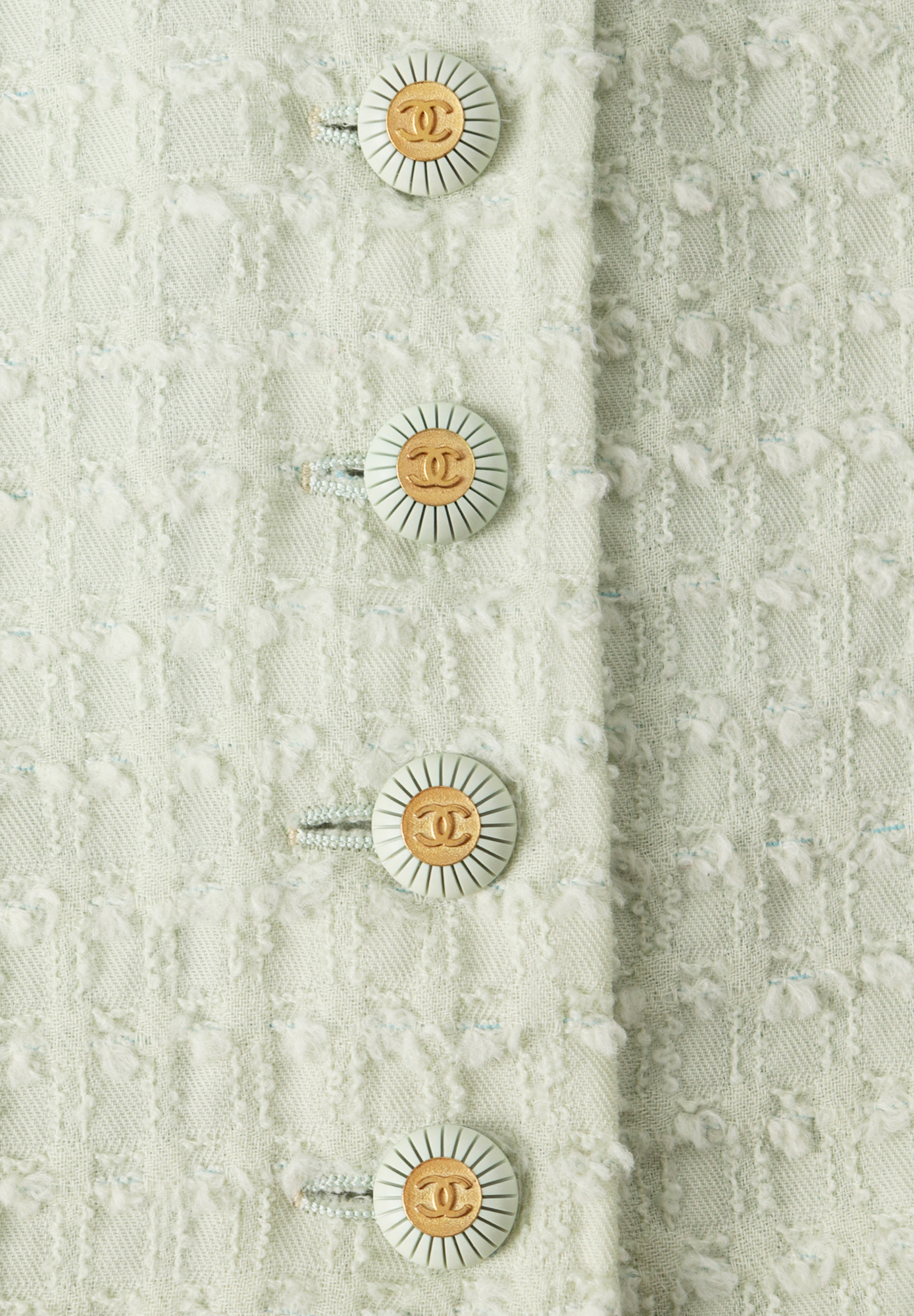 Chanel Soft Mint Tweed Skirt