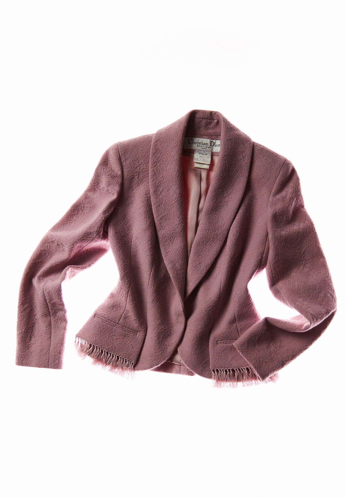 Pink Jacquard Fringe Christian Dior Blazer