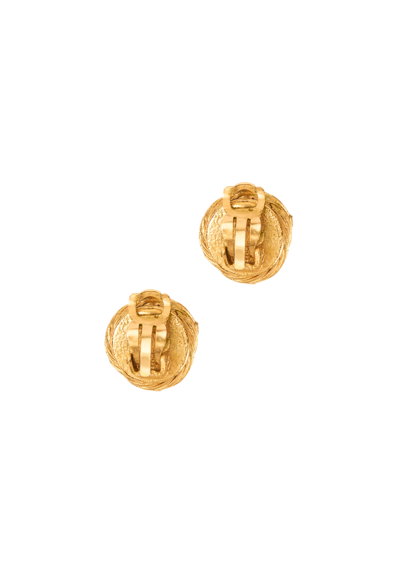 Chanel Twisted Clip-On Earrings With Pearls