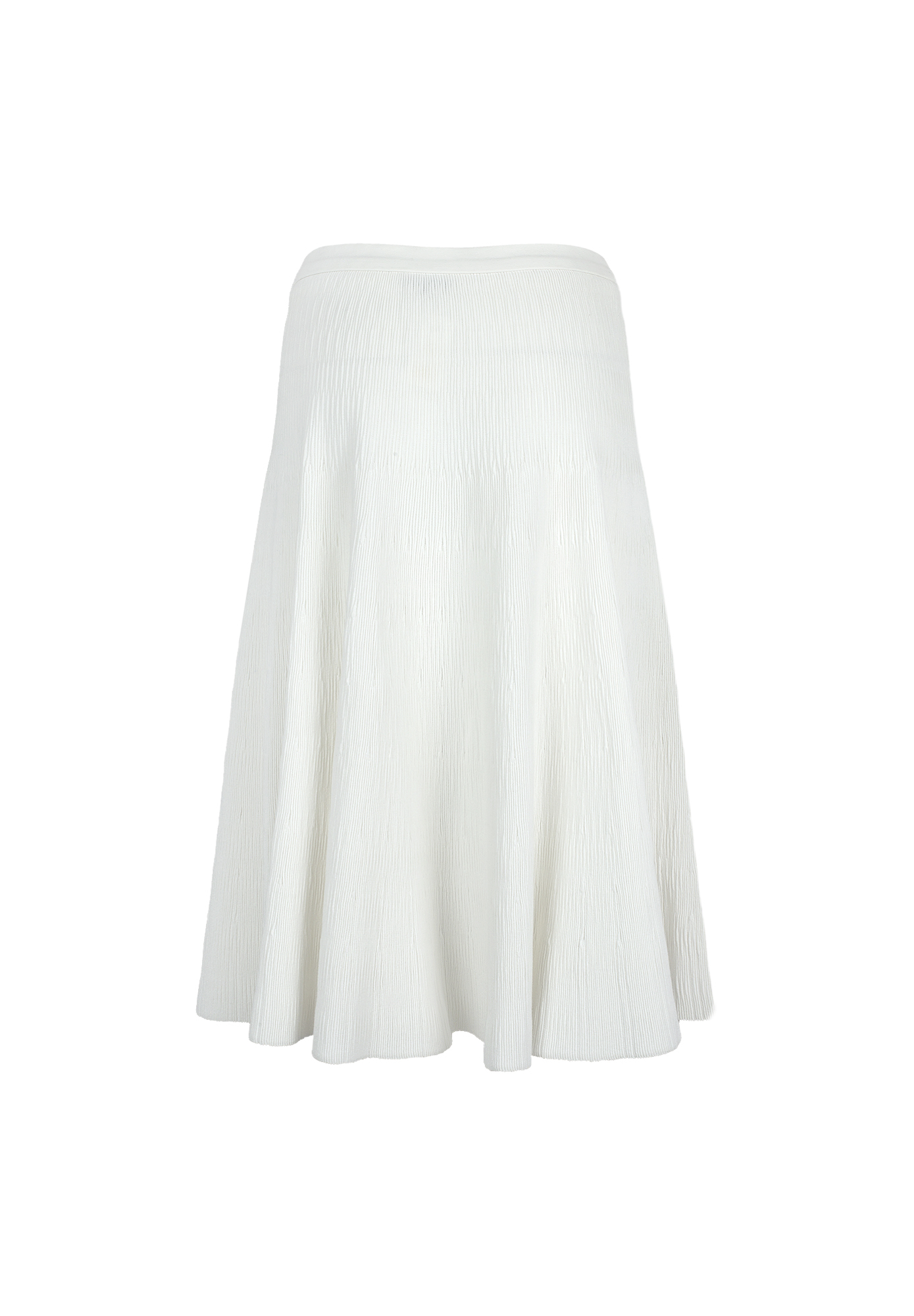 White Chanel Pleated Skirt